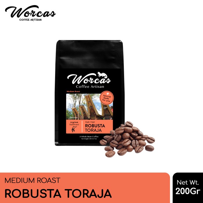 

Kopi-Biji- Worcas Kopi Robusta Toraja 200Gr - Medium Roast - Kopi Biji -Biji-Kopi 750 Minuman-