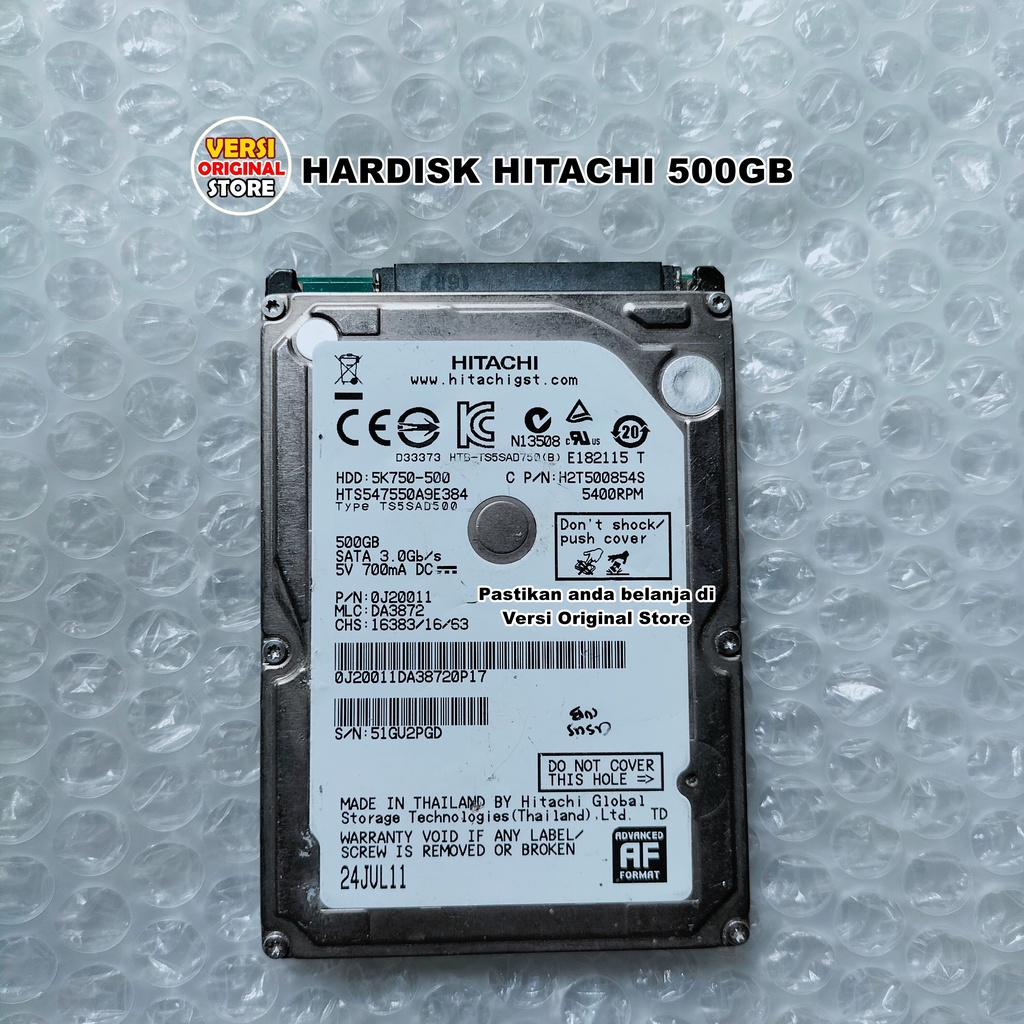 HARDISK LAPTOP 500GB HITACHI ORIGINAL COPOTAN