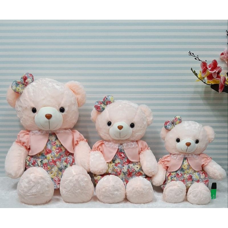 boneka teddy bear beruang dress