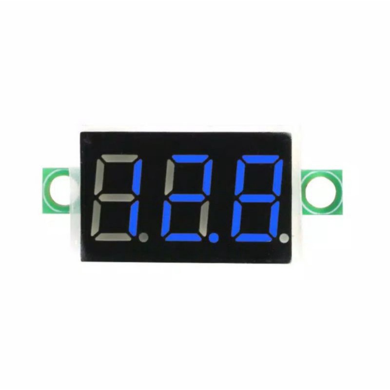 Voltmeter Digital Mini 0.36&quot; Tanpa Frame Volt Meter DC 4.8V-30V 2 Kabel 3 Digit 2 jalur