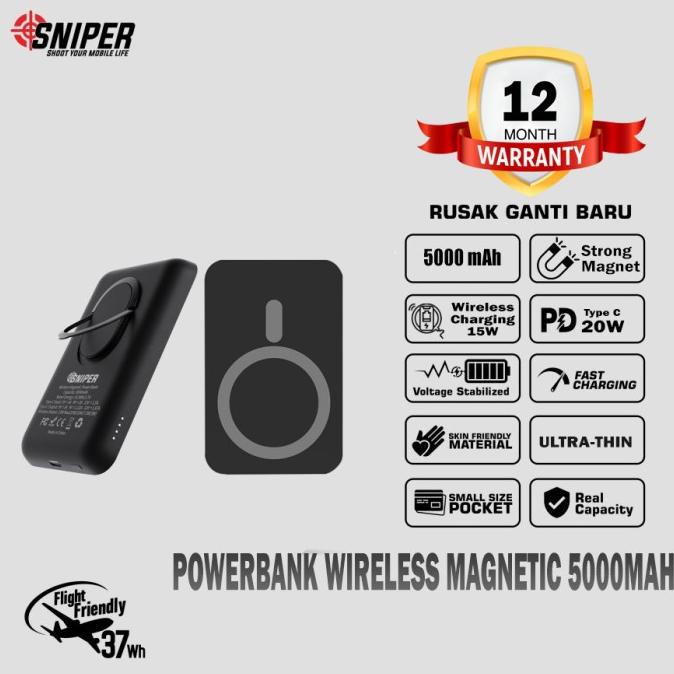 TERBARU SNIPER PowerBank Wireless Magnetic MagSafe/POWERBANK 20000 MAH/POWERBANK MINI/POWERBANK ROBOT/POWERBANK IPHONE/POWERBANK 10000 MAH/POWERBANK FAST CHARGING/POWERBANK WIRELESS/POWERBANK ANKER