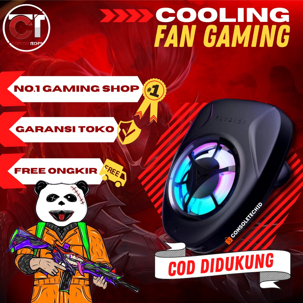 Original Xiaomi Flydigi Wasp Wing Radiator 3 Speed Fan Cooler Kipas Pendingin Smartphone HP Gaming
