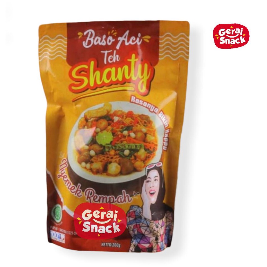 Baso Aci Mie Nyemek Rempah Teh Shanty Extra Gurilem Pedas 200gr