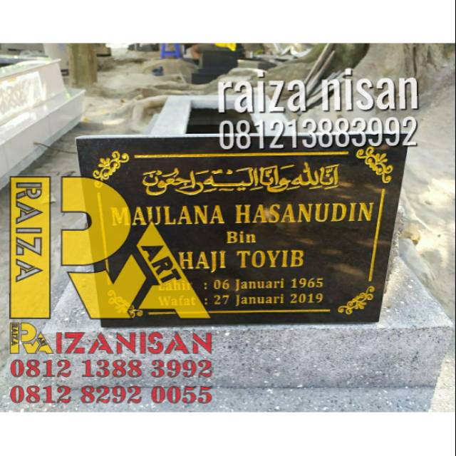 Batu nisan marmer lempeng nama UK 20x30
