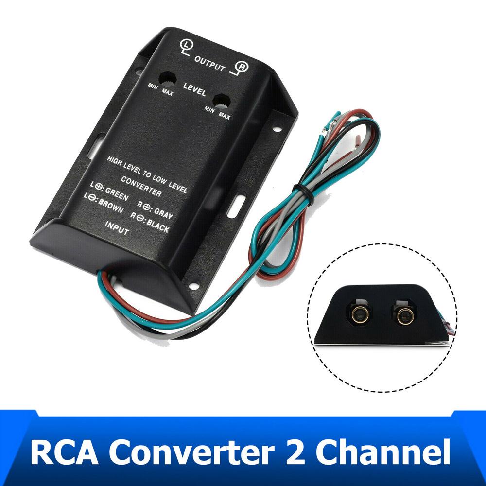 Lanfy Speaker Ke RCA Converter Amplifier Stero Radio High To Low Level 2channel Speaker Mobil Adaptor Adjustable