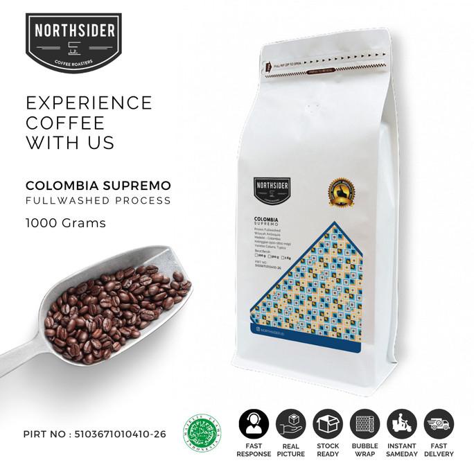 

[COD] BIJI KOPI ARABICA COLOMBIA SUPREMO WASHED - 1KG NORTHSIDER COFFEE [COD]