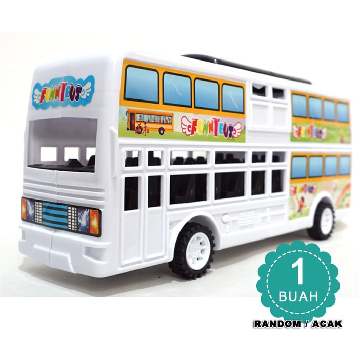Mainan Bus Tingkat Pullback Besar Funny BUS