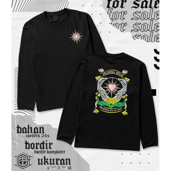KAOS BORDIR PANJANG PSHT KAOS BORDIR PANJANG TERATE KAOS DISTRO PSHT