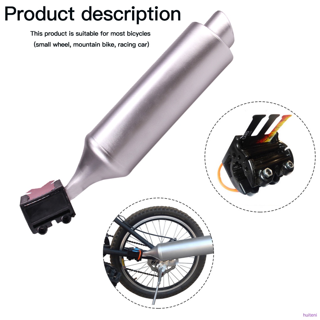 Bike Turbine Plastic Bicycle Turbo Pipe Motorcycle Exhaust Sound Tube Cycling Megaphone System huiteni