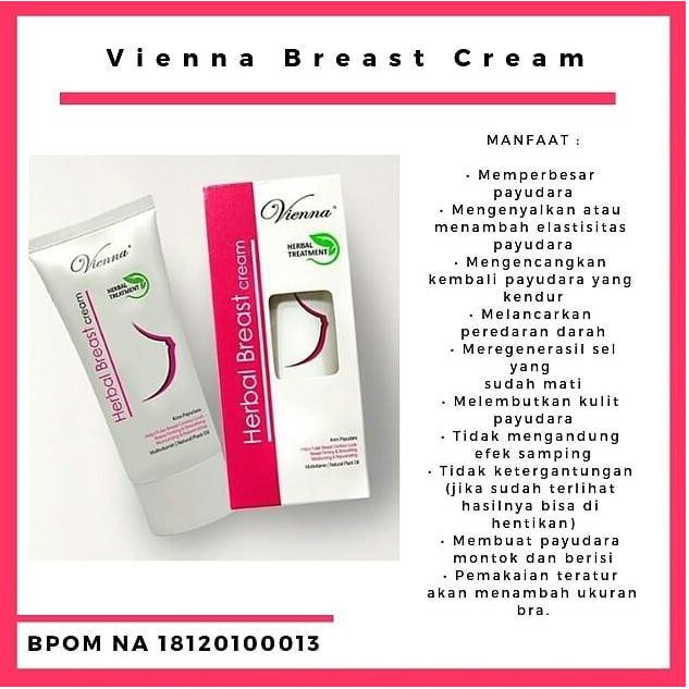 Vienna Herbal Breast Cream Pembesar Pengencang Payudara Tube 80ml Sachet 30ml Shopee Indonesia