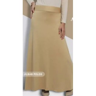 TERLARIS !!! ROK PANJANG JUMBO SPANDEK JERSEY WANITA TERMURAH /  ROK PANJANG MAX BB 80 KG BAHAN PREMIUM BISA COD-KULIT / KHAKI