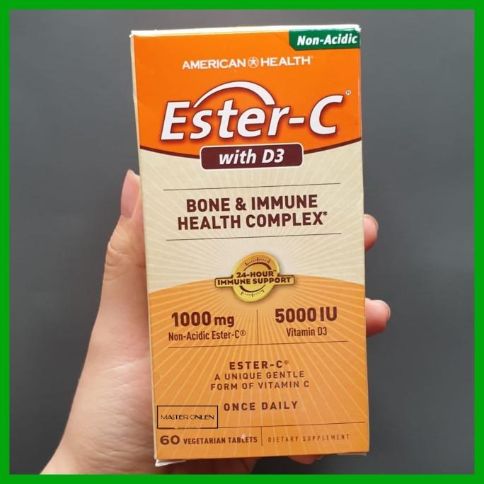 Ester C 1000 mg + D3 5000 iu American Health Vitamin C 1000mg D 3 5000 Lc