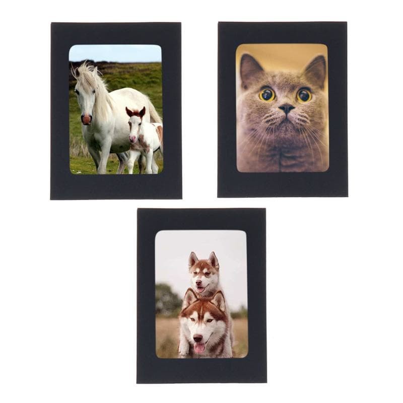 Foto Frame Gantung Bahan Kertas Kraft Hitam 3/4/5/6/7&quot; (10pcs)