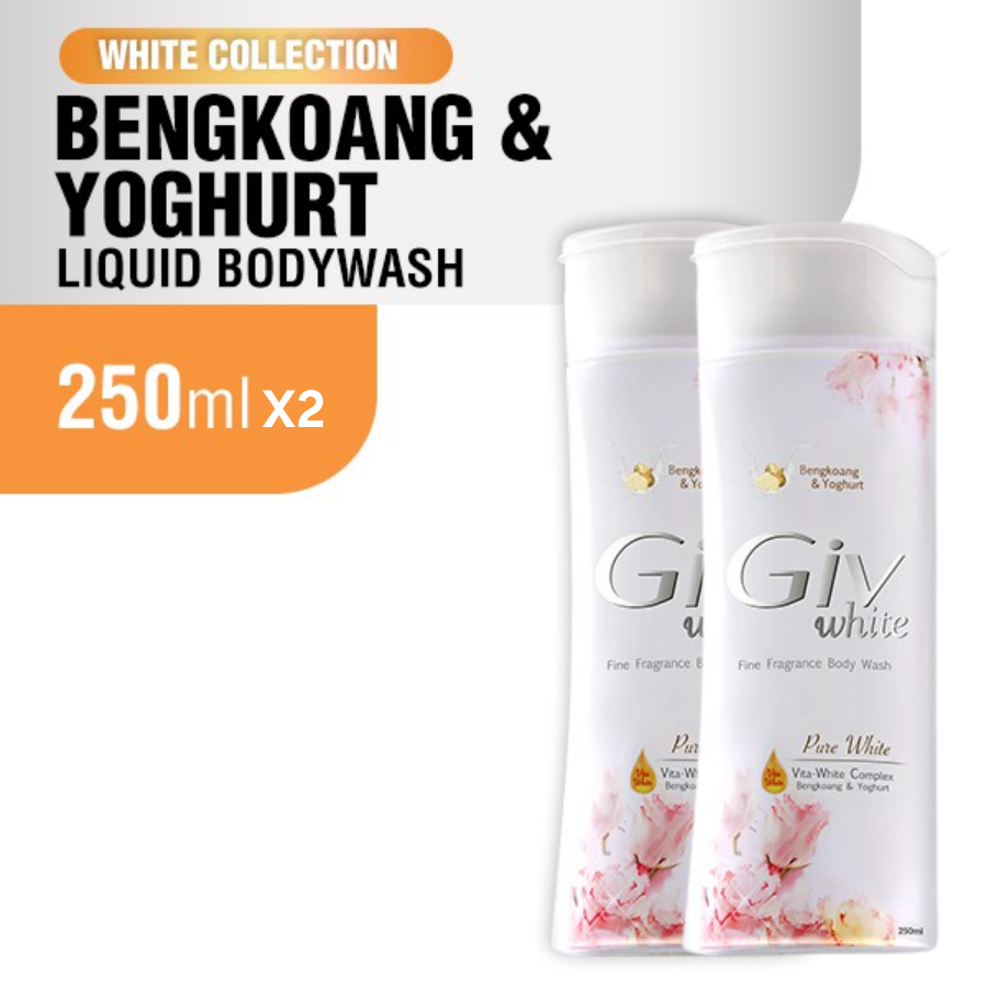 GIV White Sabun Mandi Cair Bengkoang Botol 250ml x2