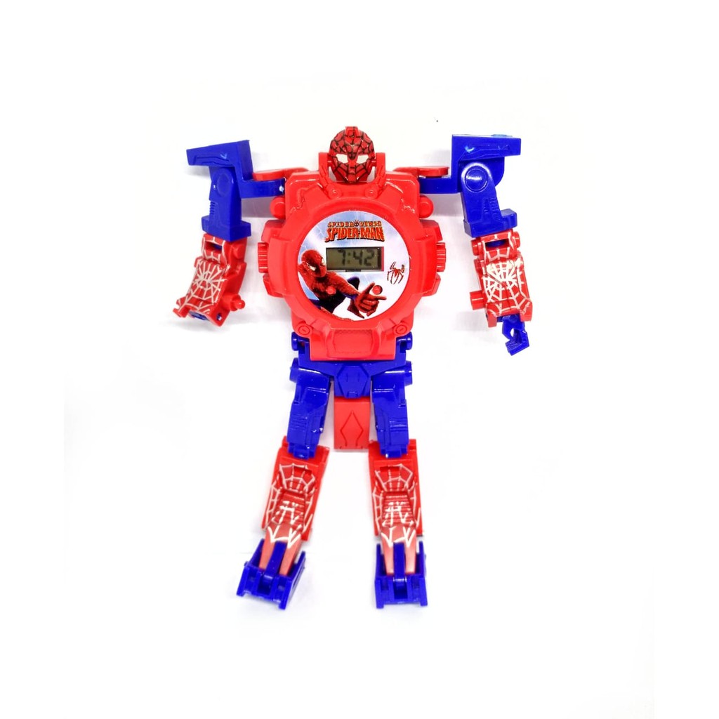 Jual JAM TANGAN ANAK LAKI LAKI ROBOT AVENGERS SPIDERMAN DIGITAL MURAH Low Price!