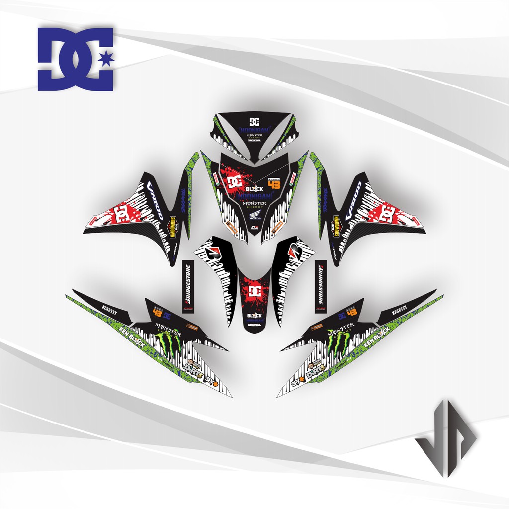 Decal Sticker / Stiker Vario 125 Old 2013 2014 DC 1 - Biru