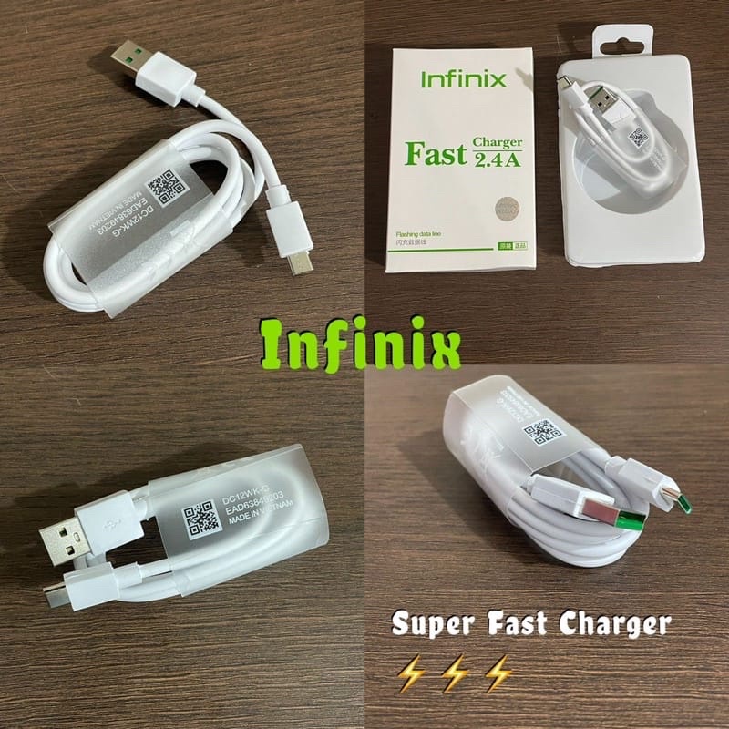 Kabel Data Infinix Tebal Panjang 100cm Fast Charging Original