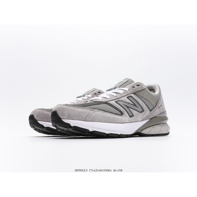 Sepatu NB New Balance 990 V5 Gramho Grey Mirror Original