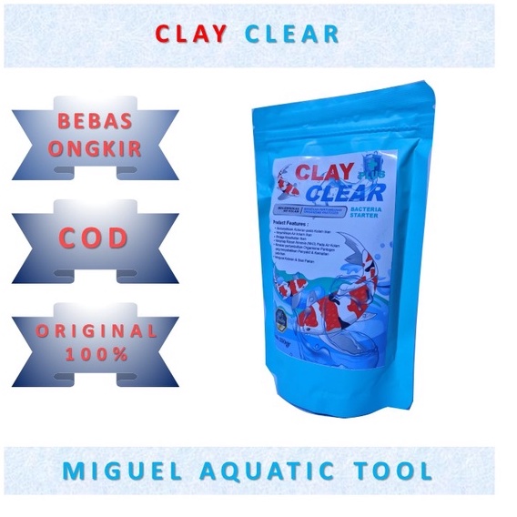 Jual Obat Ikan Clay Plus Clear Penjernih Air Bakteri Starter Gr Saset Hijau Shopee Indonesia