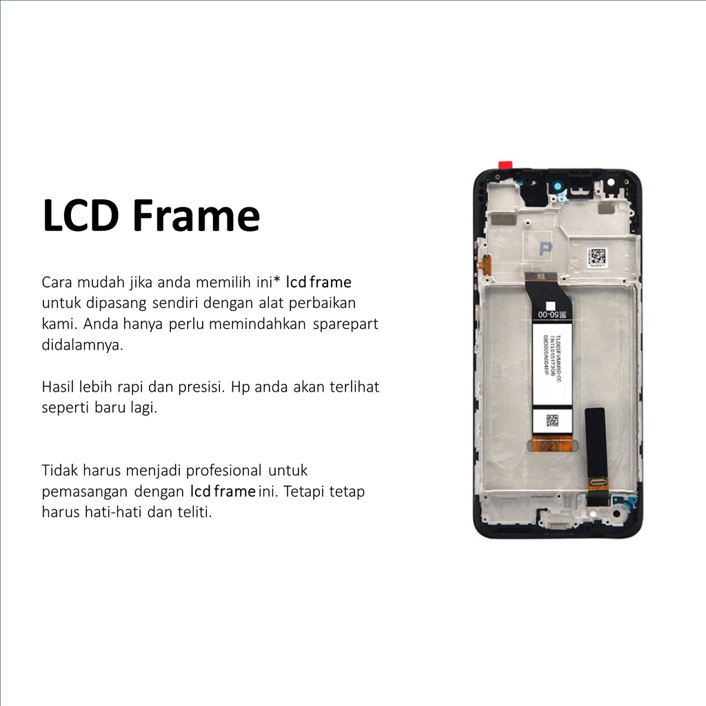 [ CHECK.ID ] LCD + FRAME XIAOMI REDMI NOTE 10 5G / POCO M3 PRO 5G ORIGINAL