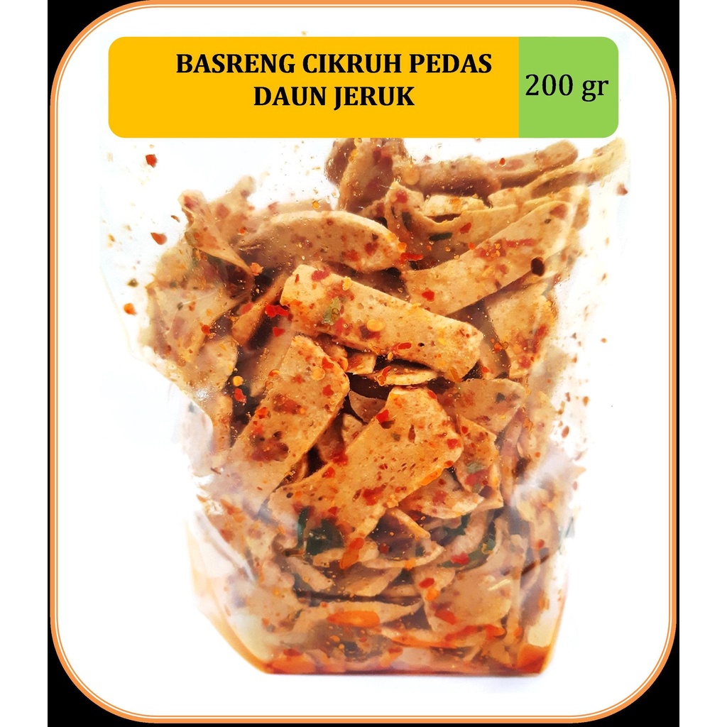 

Basreng Pedas Cikruh Daun Jeruk 200 gram