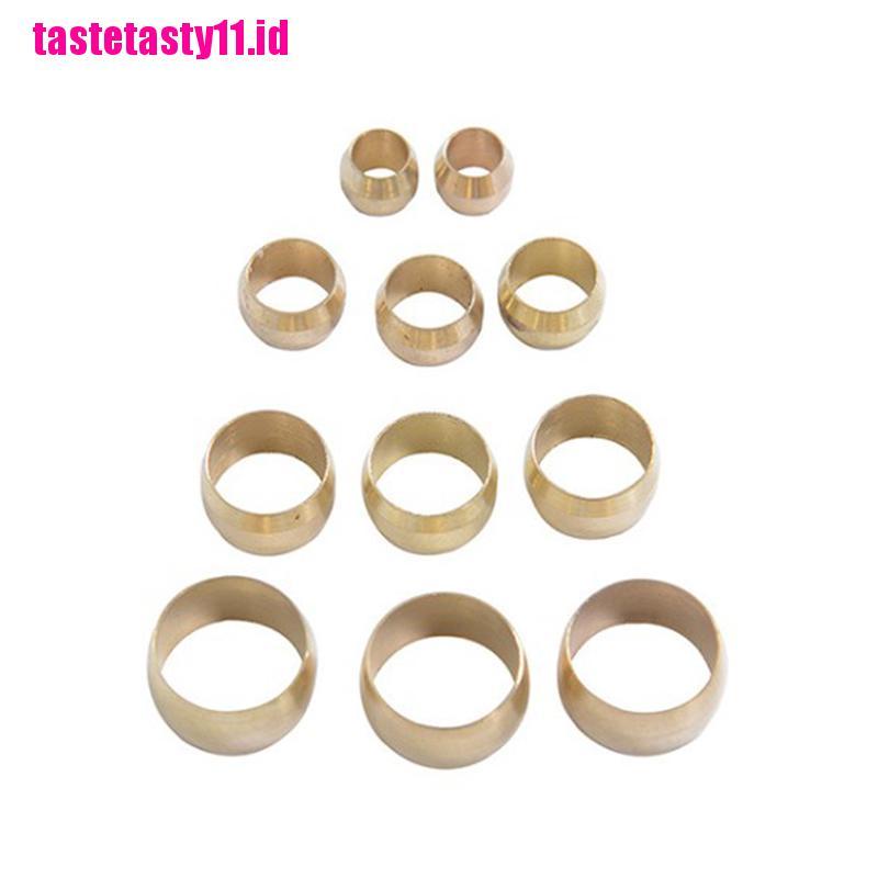 10 Pcs Cincin Segel Kompresi ferrule Ganda Bahan Kuningan