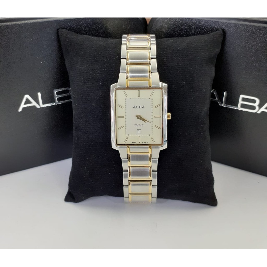 JAM TANGAN WANITA ALBA AYA006X1 SILVER GOLD ORIGINAL