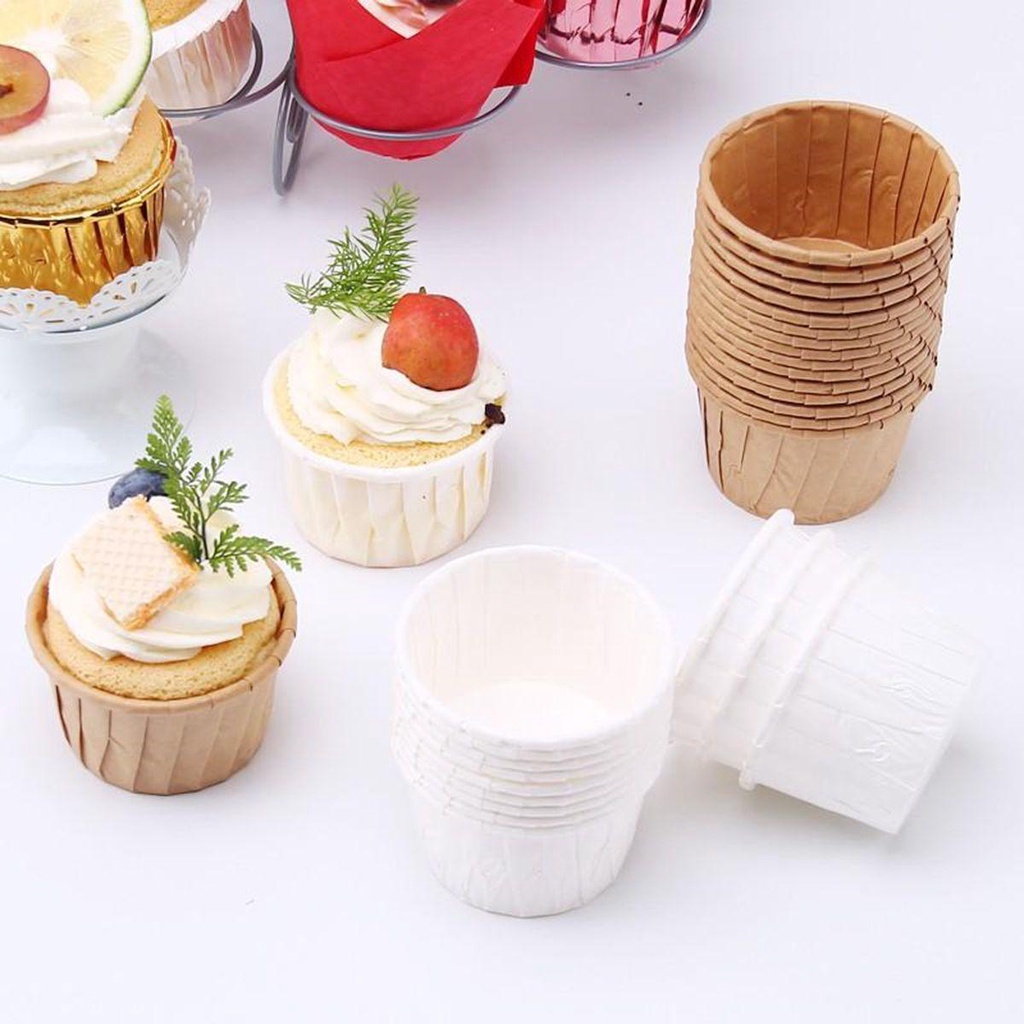 【 ELEGANT 】 Cupcake Liner Party Caissettes Paper Cup Alat Dekorasi Kue Cupcake Tray Baking Cup