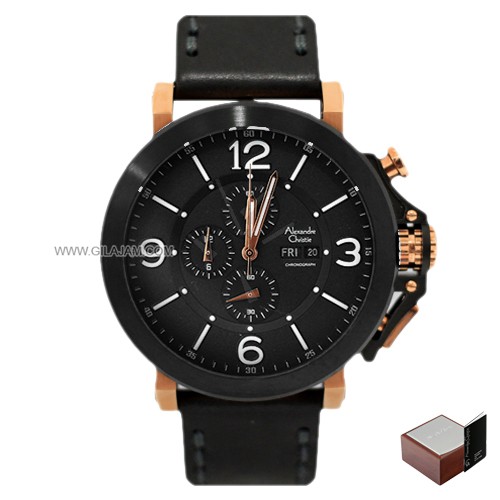 JAM ALEXANDRE CHRISTIE AC 6281 MC LBRBASL HITAM ROSEGOLD PUTIH PRIA
