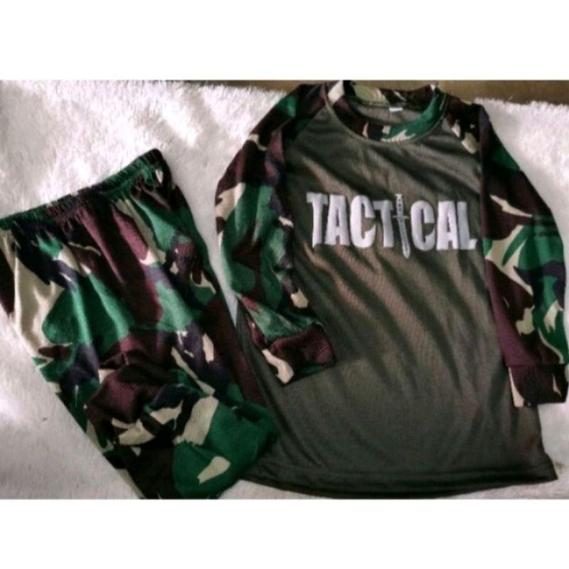 STELAN KAOS TACTICAL ANAK /STELANA LORENG ANAK/STELANA LORENG ARMY ANAK