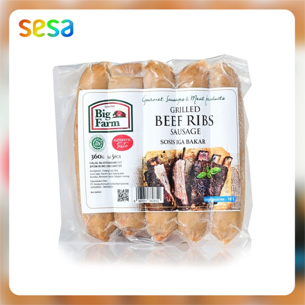 

Big Farm Sosis - Grilled Beef Ribs Sausage 5 pcs 360g