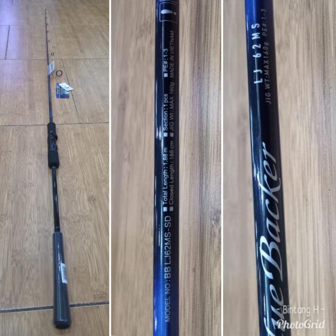 Joran Light Jigging Daiwa Blue Backer Lj 62 Ms Pe 1-3