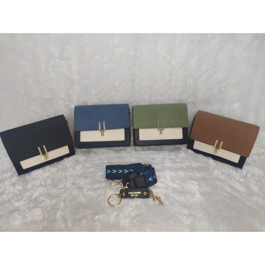JK 695 U4286 1KG MUAT 2PCS TAS SELEMPANG SLINGBAG FASHION IMPORT Y4201