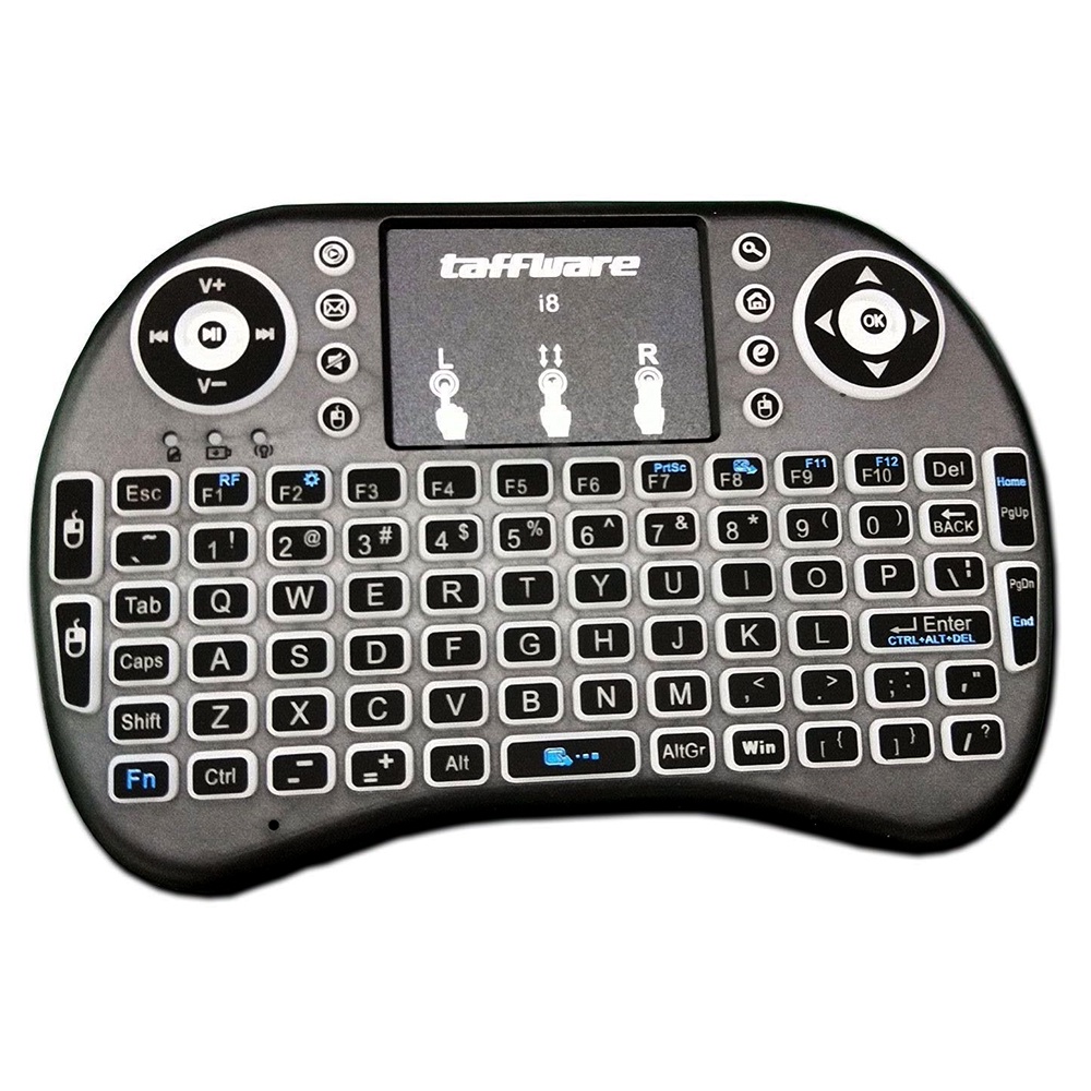 Taffware Air Mouse Wireless Mini Keyboard RGB 2.4GHz