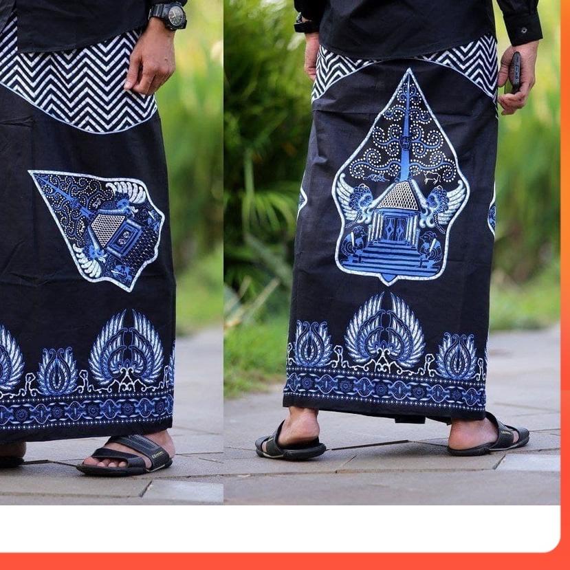 ♠ Sarung Batik Wayang Sarung Batik Pria Sarung Batik Pekalongan Sarung Motif Batik Sarung Hitam MB ➫