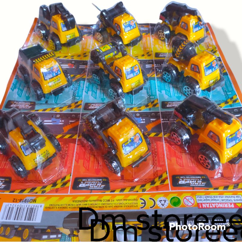mainan mobil kontruksi Beko truk stum molen 1pcs pull back / miniatur kontruksi / mobil mobilan / mobil diecast / mobil truk Beko pull back