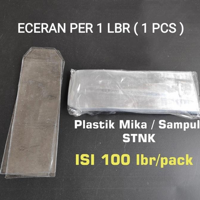 

=====] Plastik STNK mika sampul cover Bening pvsc 0.06 micron 8.5 X 23 cm Mic