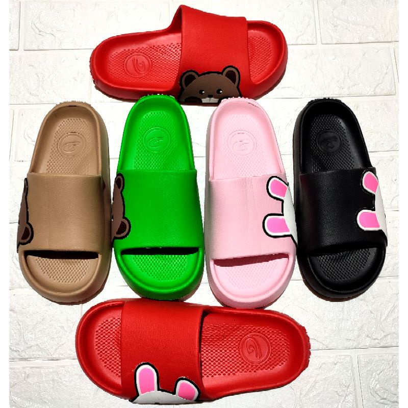 sandal slop wanita sandal gosome motif polos