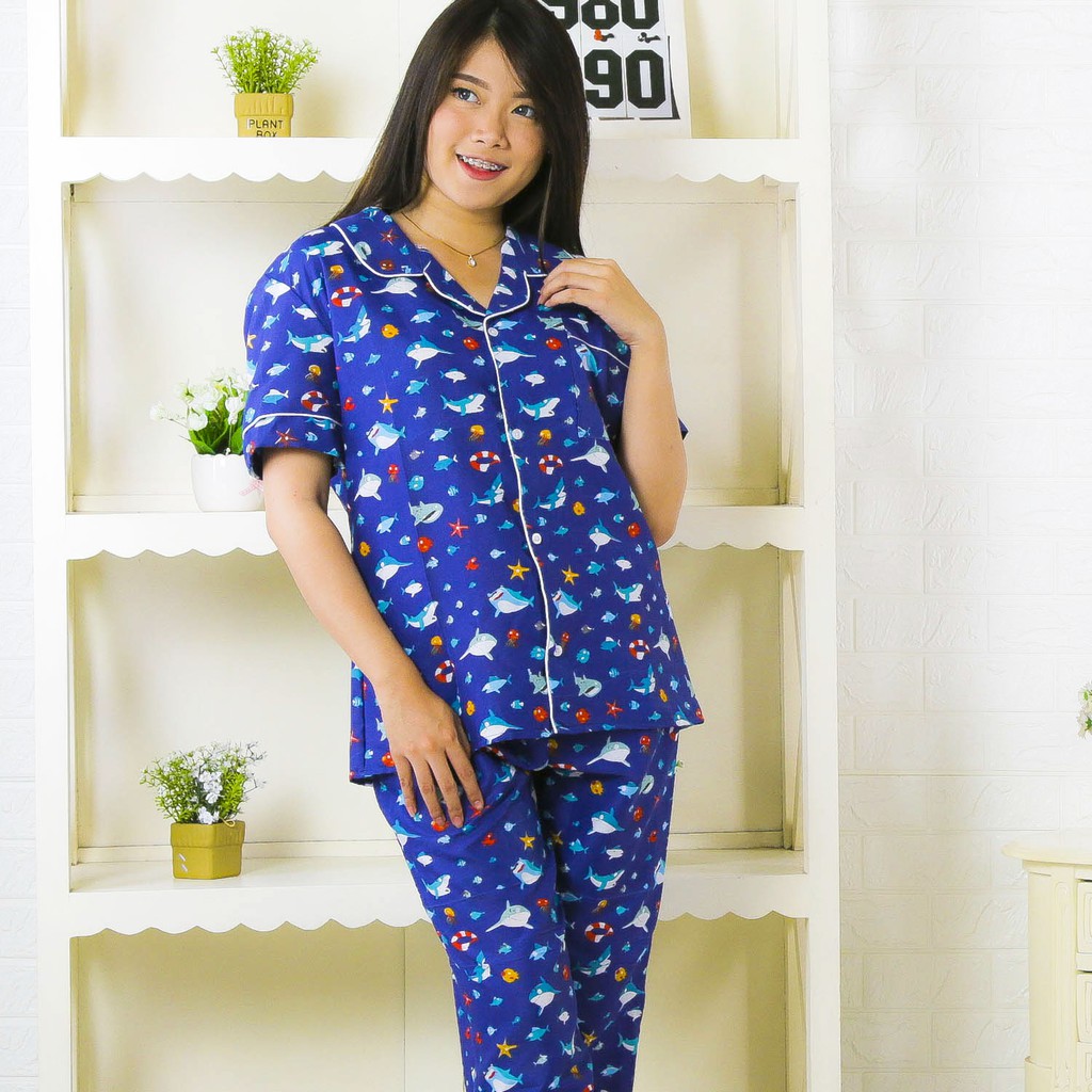 Grosir Piyama Katun Motif Baju Tidur Wanita Ready BIG Size Grosir Piyama Katun Motif Baju Tidur Wanita Ready BIG Size