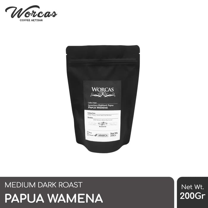 

Kopi Arabica Papua Wamena 200 Gram (Biji/Bubuk) | Worcas Coffee