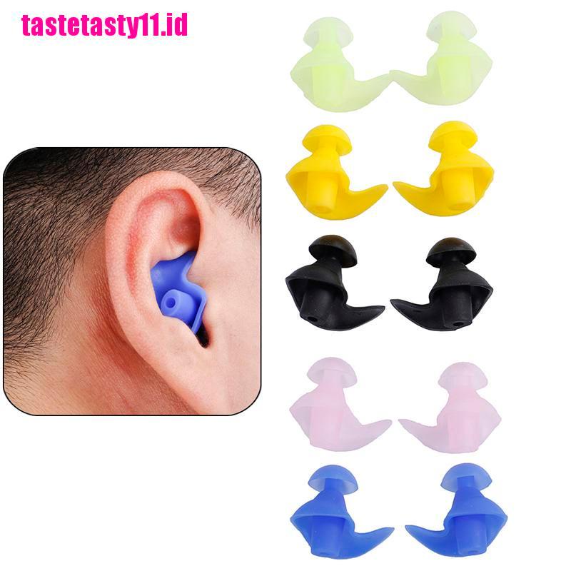 Ear plugs Bahan Silikon Lembut anti Bising Untuk Berenang Dan Tidur