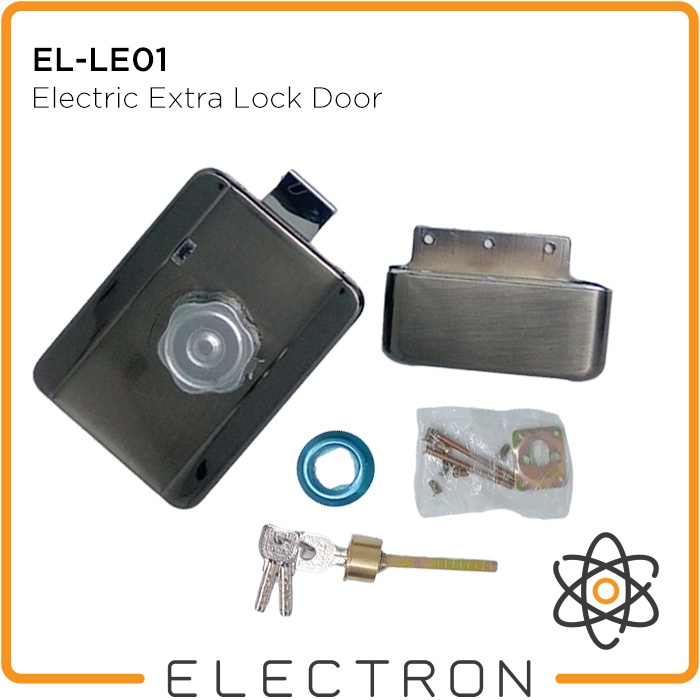 Kunci Tambahan Electric Extra Lock Door Access Control with Manual Key
