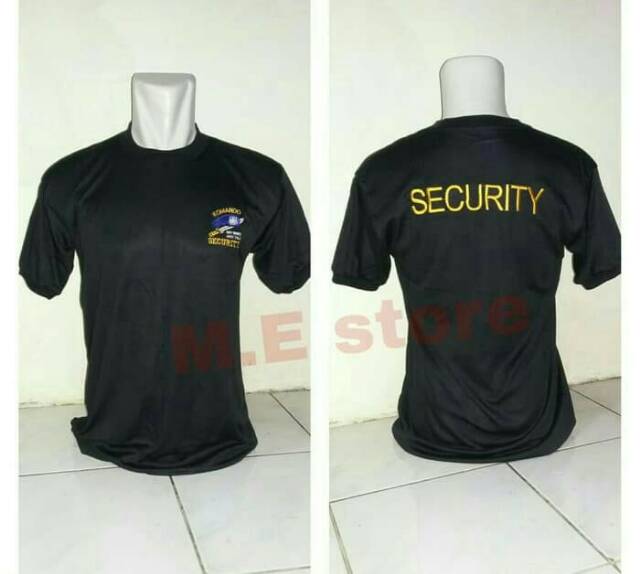 Kaos security/satpam lengan pendek logo bordir