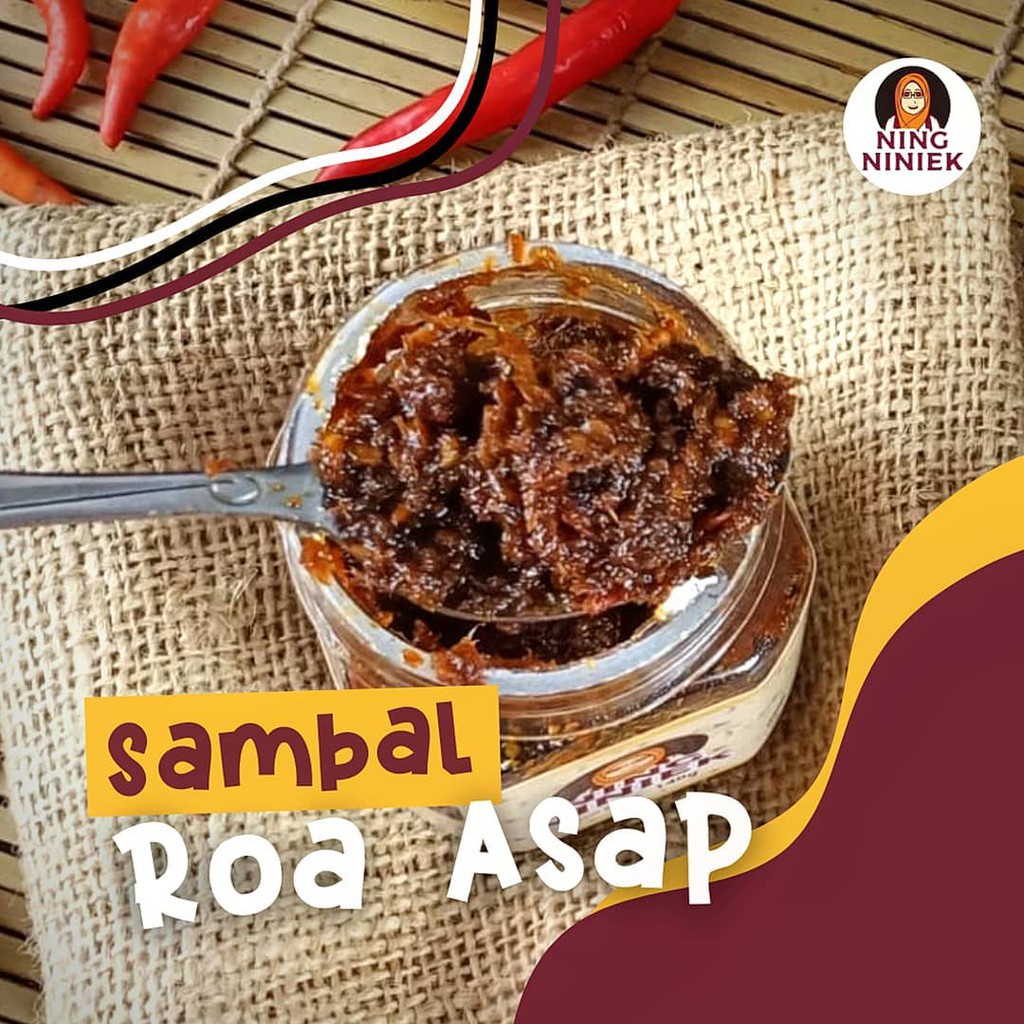 

SAMBAL IKAN ROA PEDAS NING NINIEK / SAMBEL IKAN ROA ASAP KHAS SURABAYA 120 GR