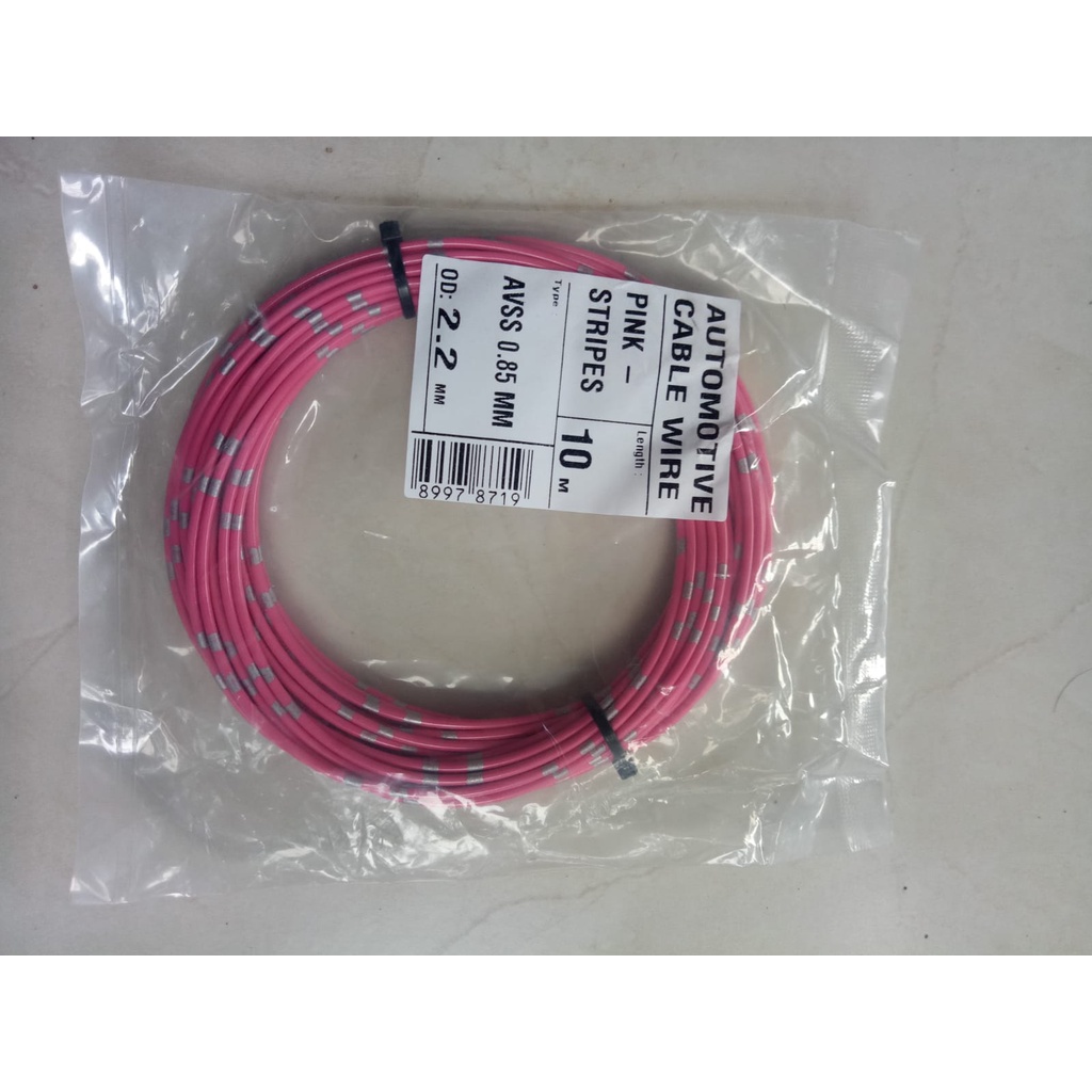 KABEL BINTIK 0.85 MM MERAH MUDA / KABEL 0,85 MM SERABUT TEMBAGA BODY MOBIL / KABEL TEMBAGA PINK