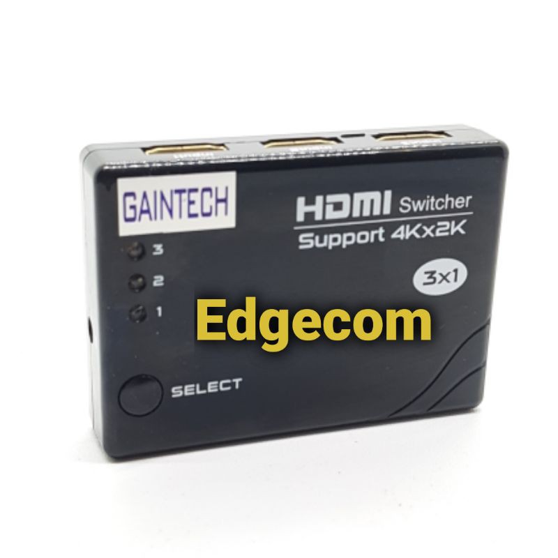 HDMI SWITCHER 3 Input to 1 Output with Remote GAINTECH