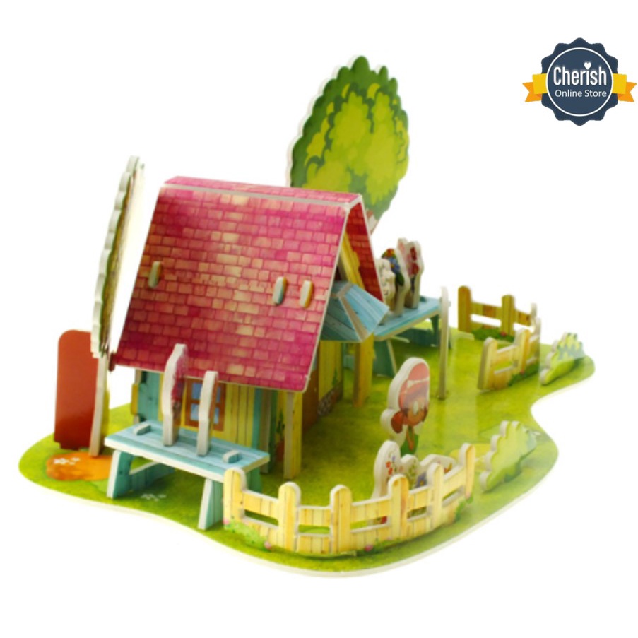 Mini 3D Puzzle GARDEN VILLAS | Pazel | Kado Anak - 1690-17