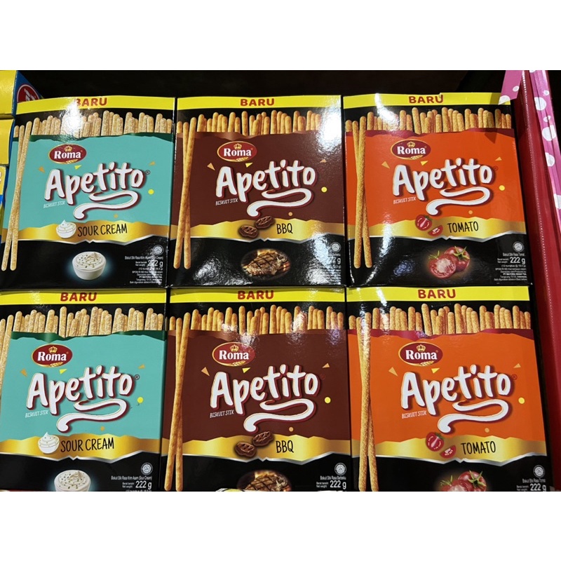 

Roma Apetito 222gr / biskuit stik apetito 222gr