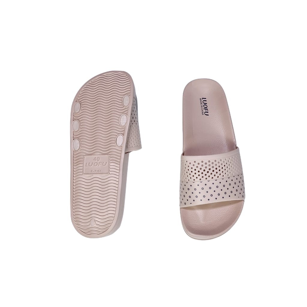 LUOFU ORIGINAL jelly sandal karet murah empuk wanita slide import selop cewek E7151A1-A02S
