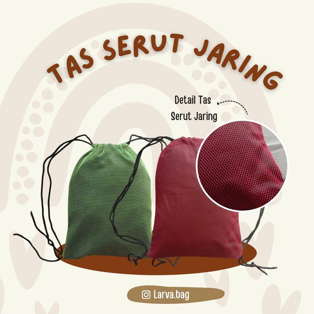 [FREE POUCH] TAS JARING TAS SERUT JARING TAS BOLA JARING DRAWSTRING Tas Serut Jaring